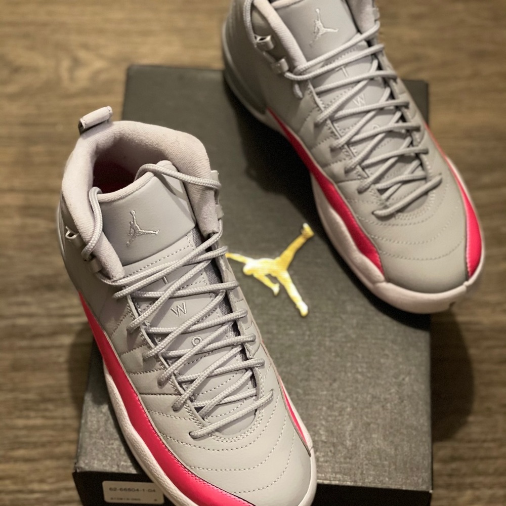 Jordan 12s Wolf Grey “Racer Pink”